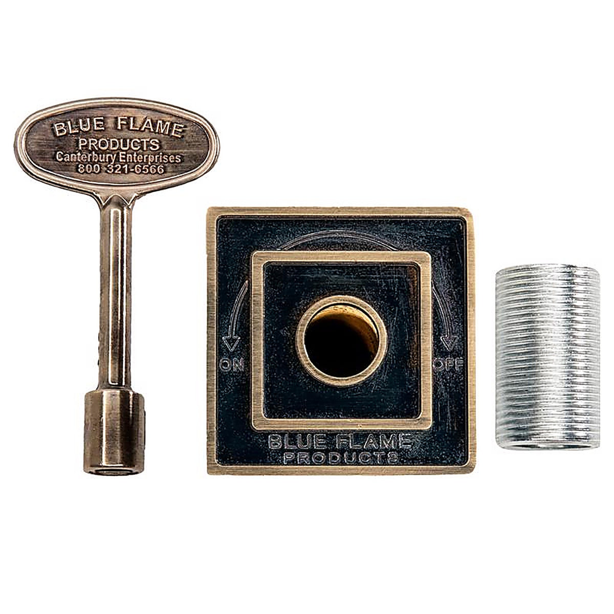 Blue Flame - BF.DKS.0404 - Gold Antique Brass Zinc Flange Cover with Key