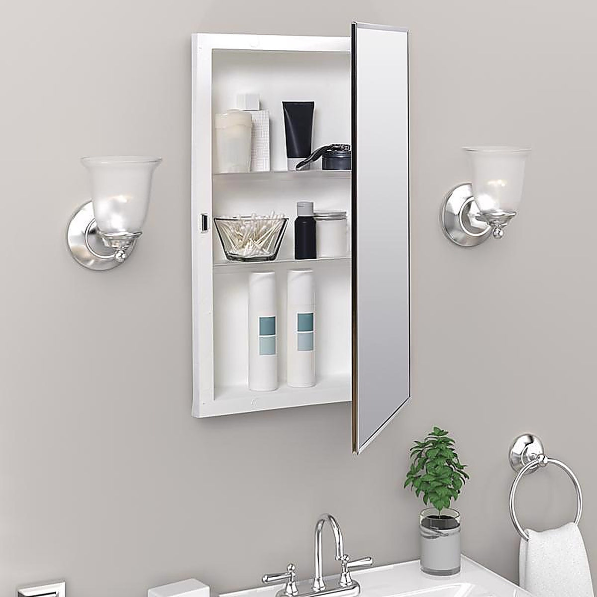 Zenith Home 105 26.13 in. H x 16.13 in. W x 4-1/2 in. D Rectangle Medicine Cabinet