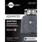 InSinkErator - 80021-ISE - Evolution 3/4 HP Continuous Feed Garbage Disposal