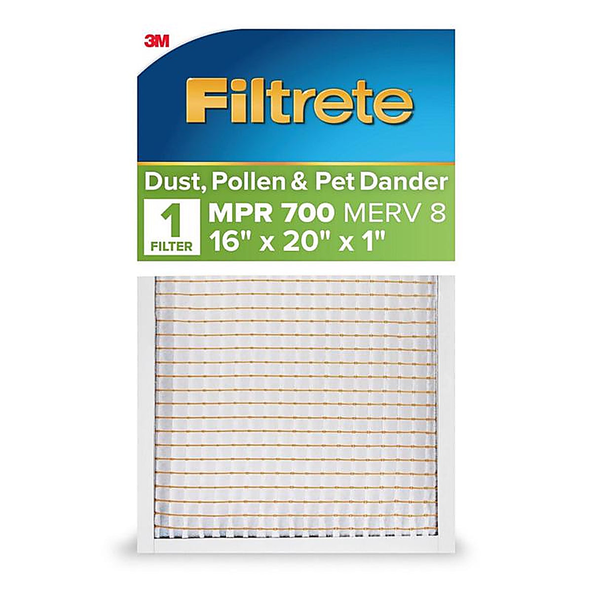 Filtrete - 700-4 - 16 In. W X 20 In. H X 1 In. Polypropylene 700 Mpr Pleated Air Filter 1 Pack