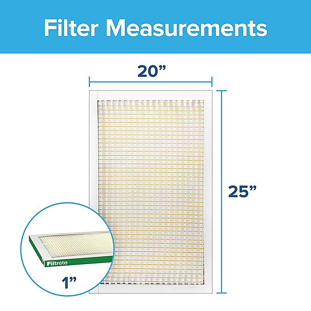 Filtrete - 703-4 - 20 In. W X 25 In. H X 1 In. Polypropylene 700 Mpr Pleated Air Filter 1 Pack