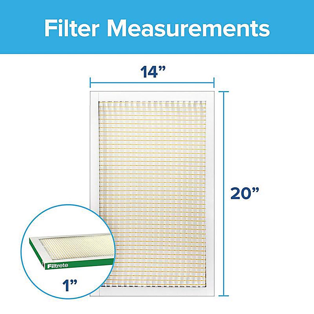 Filtrete - 705-4 - 14 In. W X 20 In. H X 1 In. Polypropylene 700 Mpr Pleated Air Filter 1 Pack