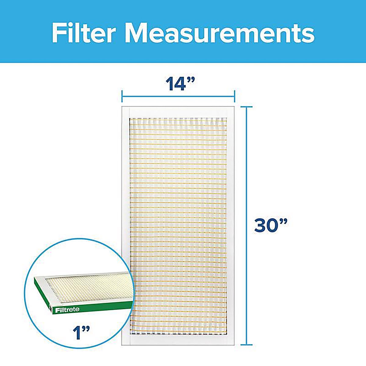 Filtrete - 724-4 - 14 In. W X 30 In. H X 1 In. Polypropylene 700 Mpr Pleated Air Filter 1 Pack