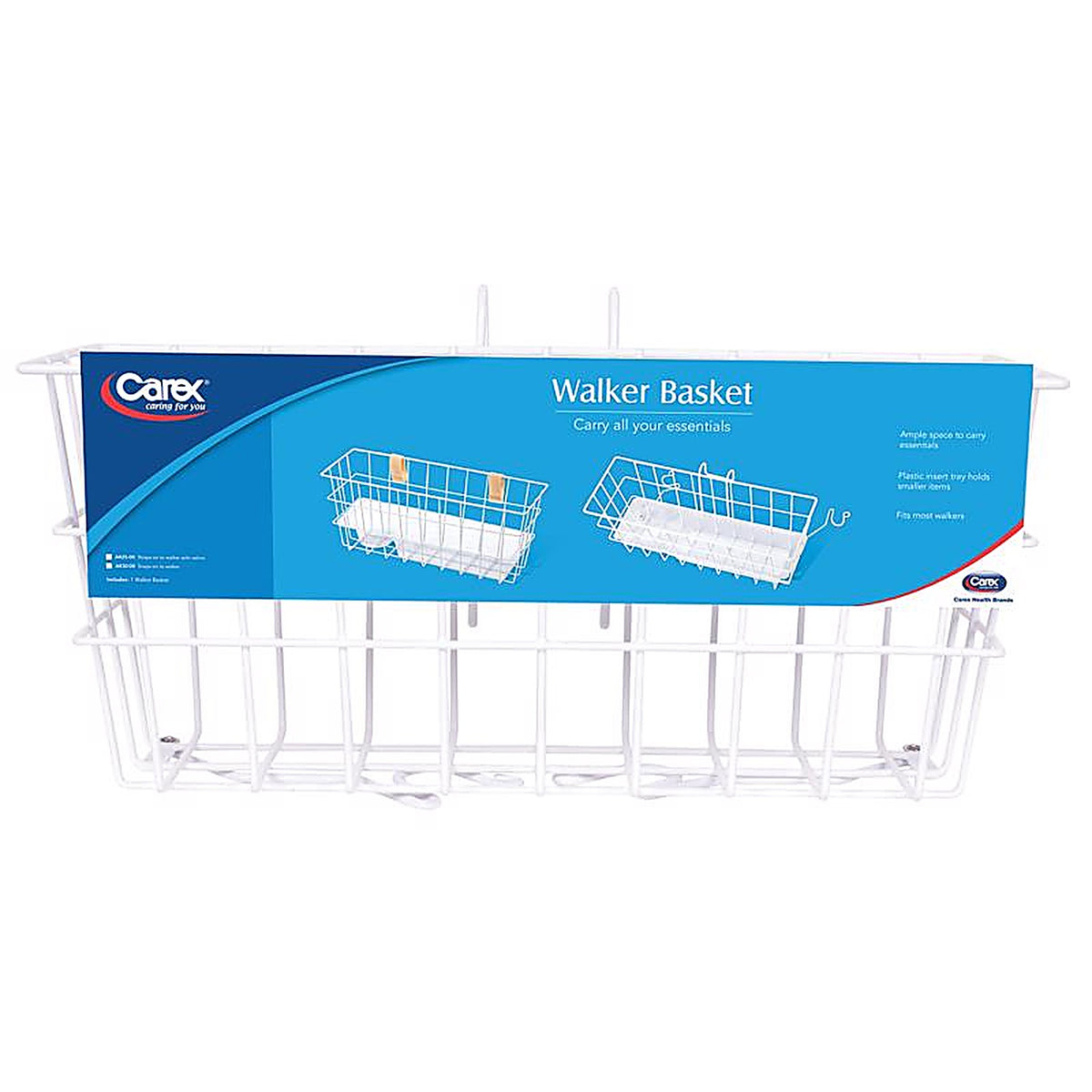 Carex - FGA83000 0000 - Health Brands White Walker Basket Steel 7 In. H X 16.5 In. L