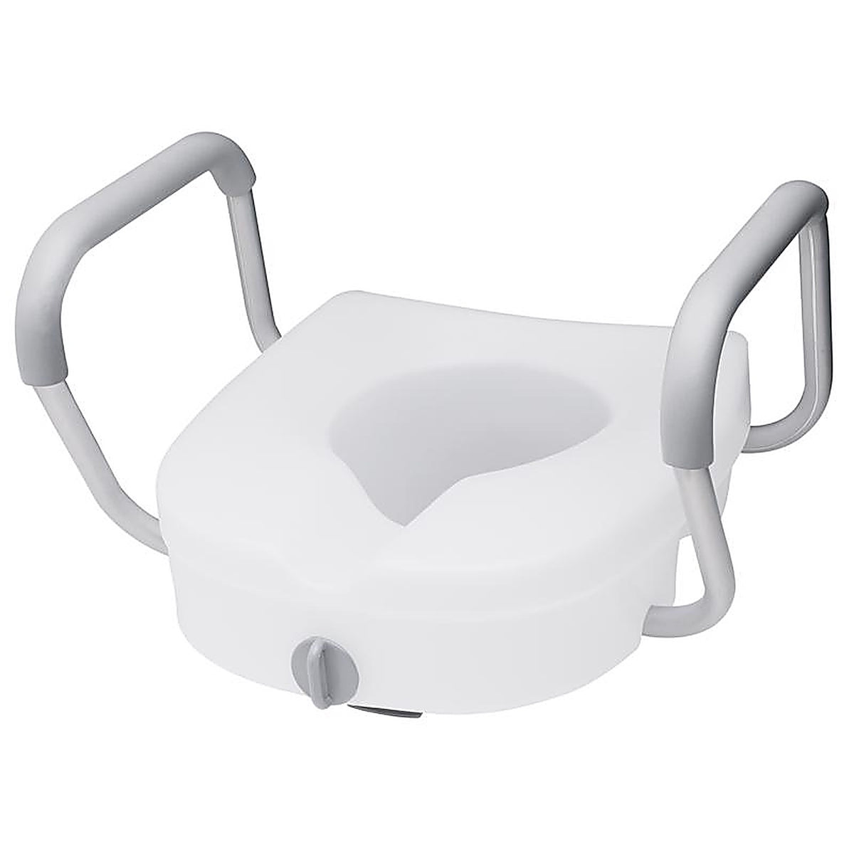 Carex - FGB30300 0000 - Health Brands E-Z Lock White Elevated Toilet Seat Aluminum/Plastic 5 In. H X 22 In. L