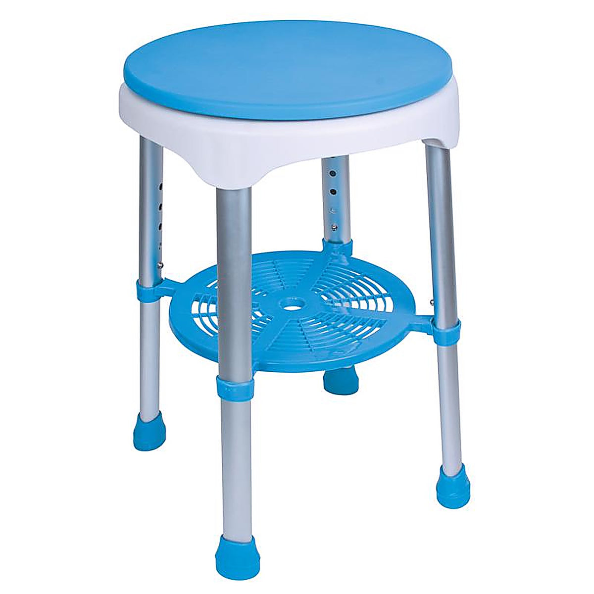 Carex - FGB61200 0000 - Health Brands Blue/White Bath/Shower Seat Aluminum 20.75 In. H X 13.5 In. L