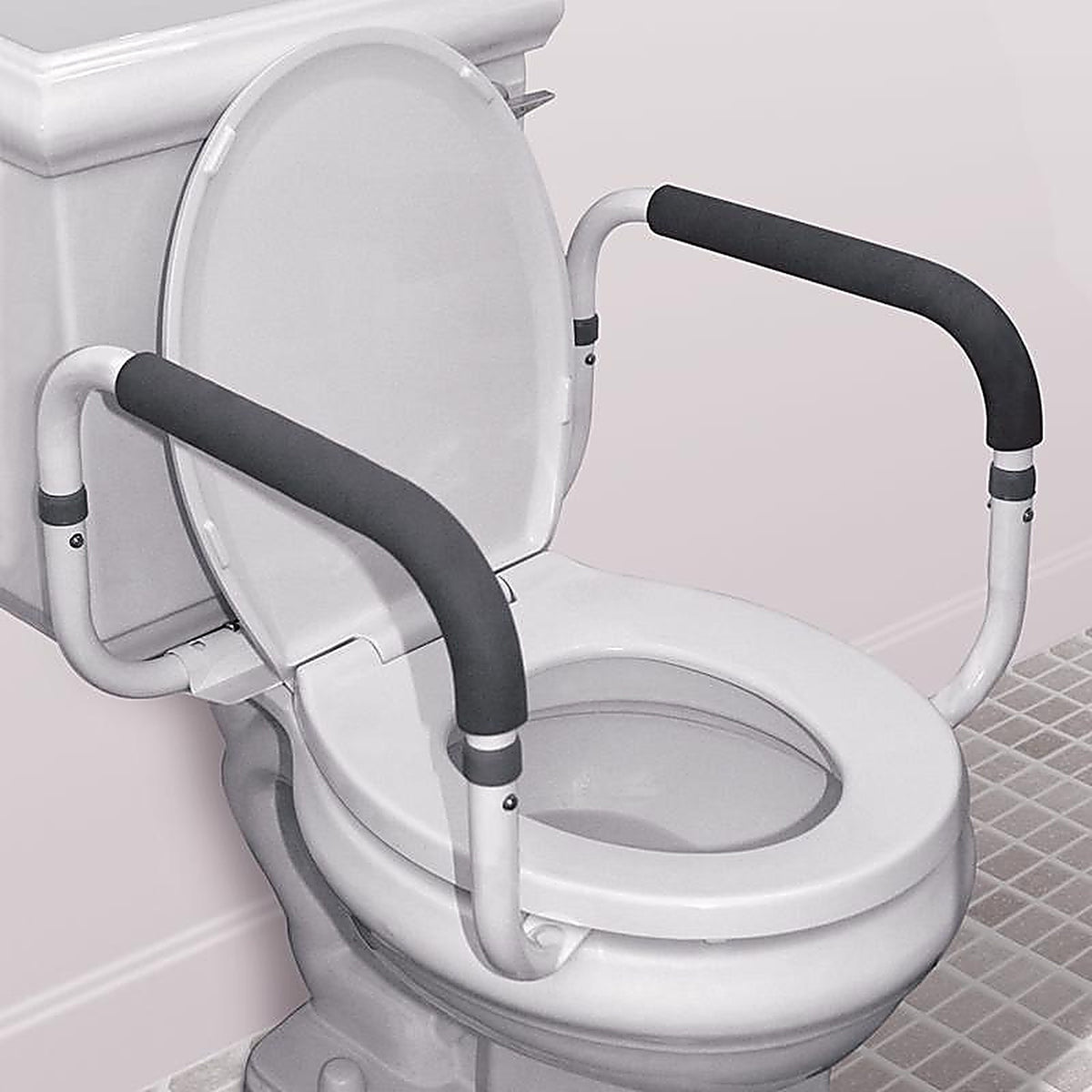Carex - FGB36800 0000 - Health Brands White Toilet Safety Bar Aluminum/Plastic 11 In. H X 21 In. L
