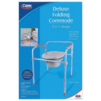 Carex - FGB34100 0000 - Health Brands Blue/Gray Deluxe Folding Commode Steel 22 In. H X 16 In. L