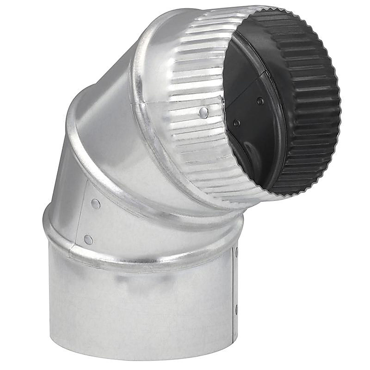 Imperial - GV0283-C - 4 In. D X 4 In. D Adjustable 90 Deg Galvanized Steel Furnace Pipe Elbow