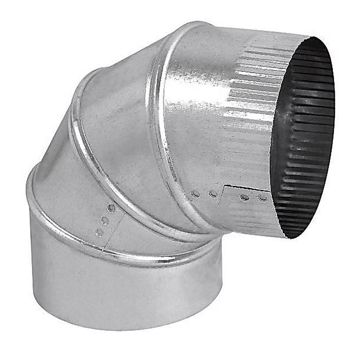 Imperial - GV0288-C - 5 In. D X 5 In. D Adjustable 90 Deg Galvanized Steel Furnace Pipe Elbow
