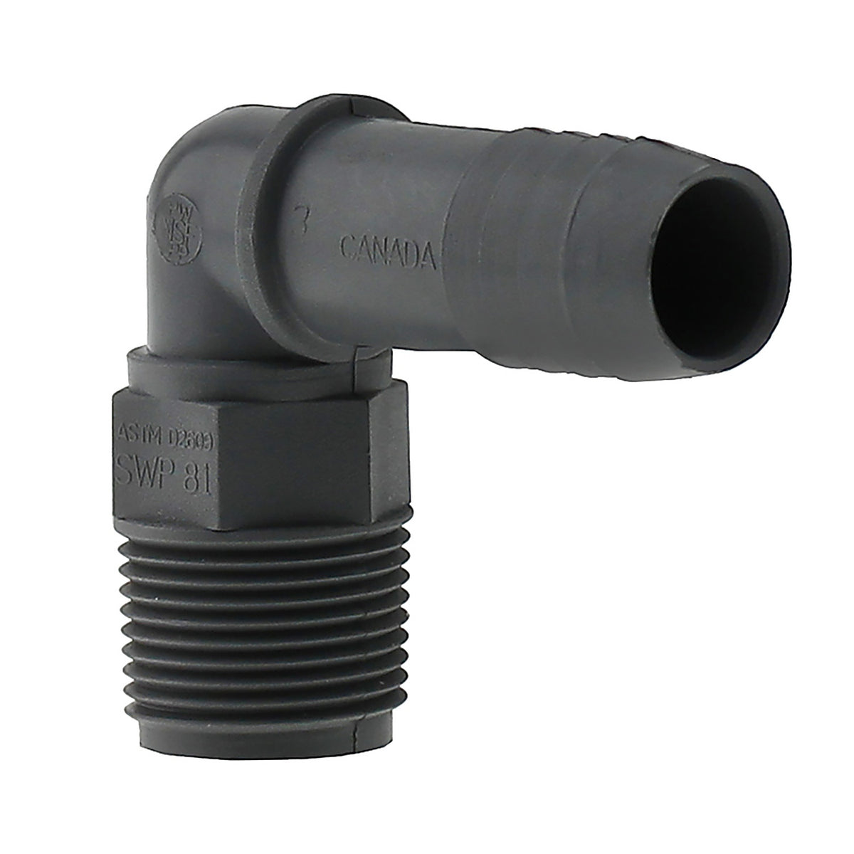 Boshart Industries UPPME-07 3/4 in. Insert in. X 3/4 in. D MPT Polypropylene 90 Degree Elbow 10 pk