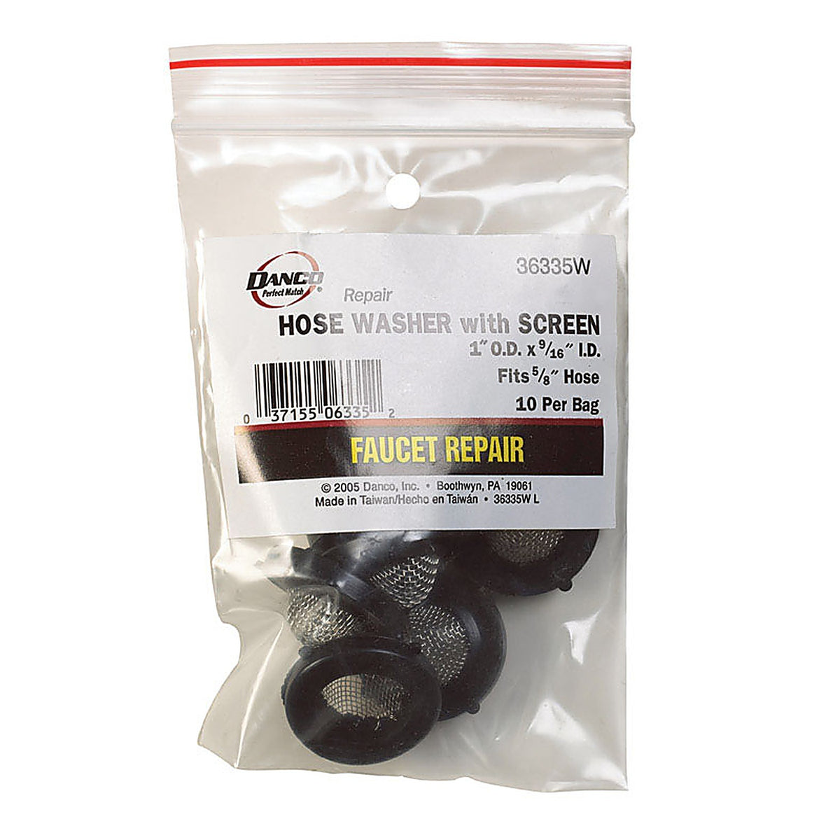 Danco - 36335W - 5/8 In. D Rubber Washer 10 Pack