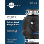 InSinkErator - 79850K-ISE - Advanced Series Pro 750 3/4 HP Continuous Feed Garbage Disposal with Power Cord