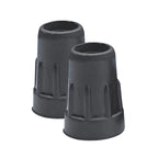 Carex - FGA71800 0000 - Health Brands Black Walking Cane Tips Rubber/Stainless Steel