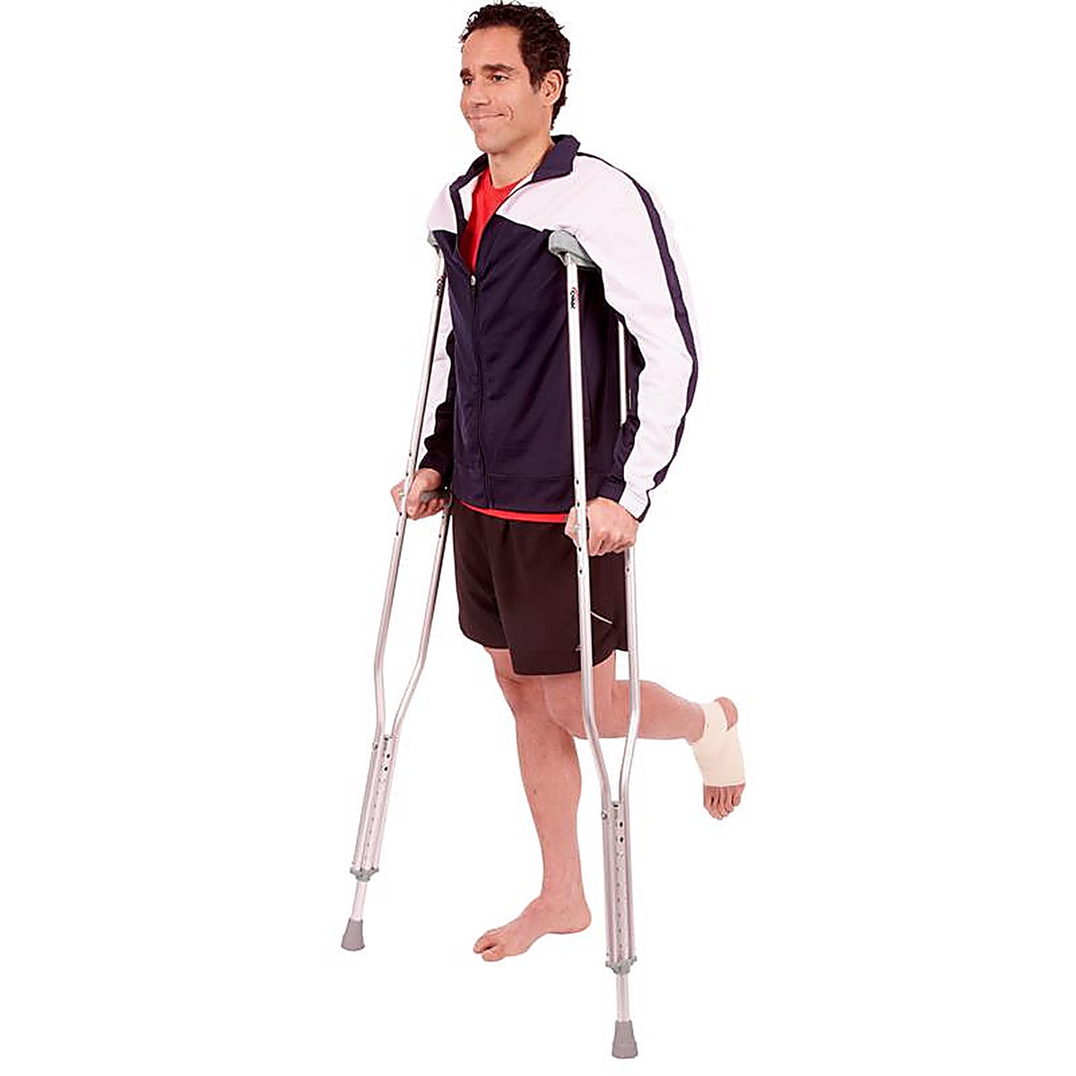 Carex - FGA95400 0000 - Health Brands Gray Crutch Handgrips Rubber/Stainless Steel 1.5 In. H X 1.5 In. L