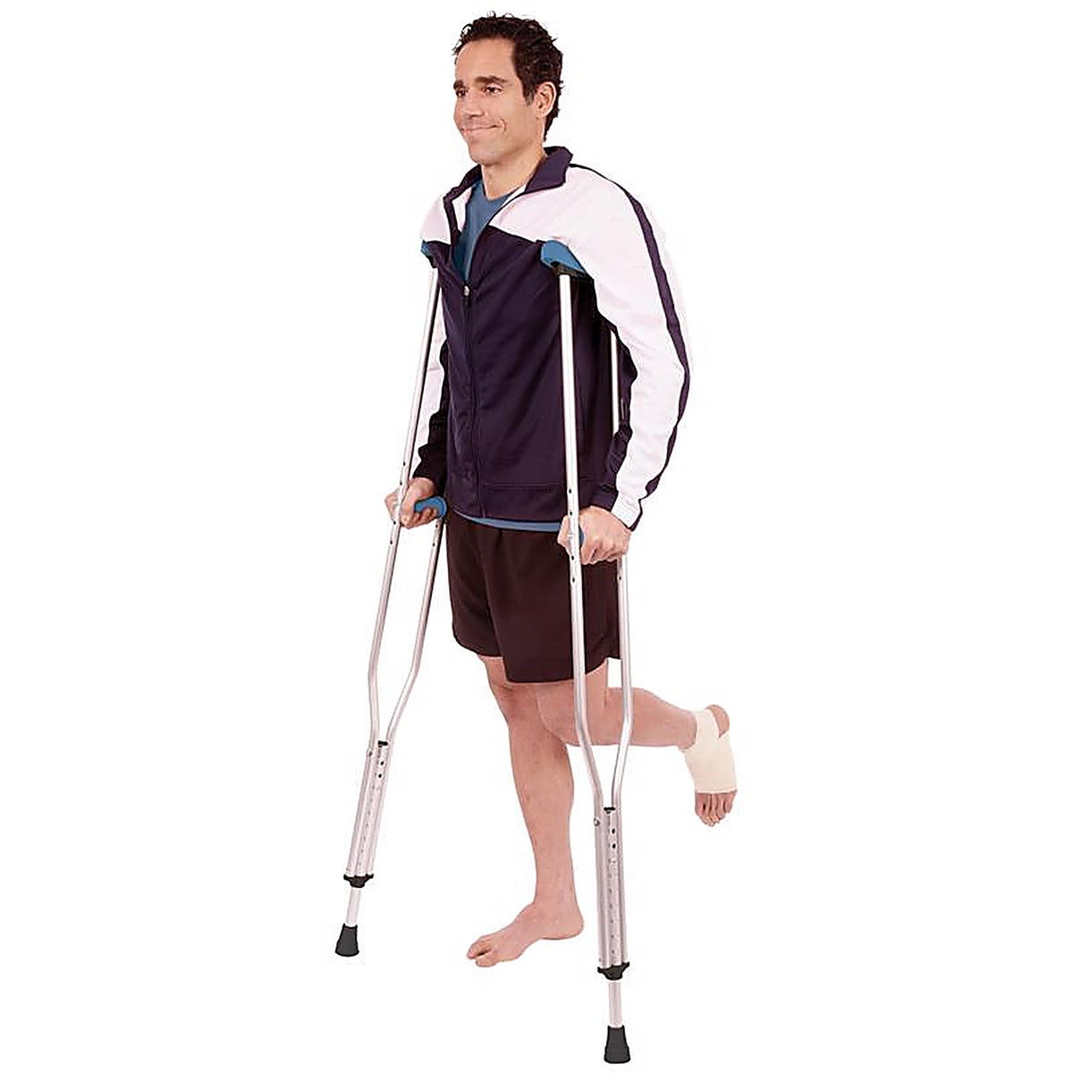 Carex - FGA99500 0000 - Health Brands Blue Folding Crutches Aluminum/Plastic 58 In. H X 8 In. L