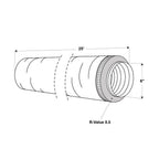 Imperial - MEA-0625-8 - R8.0 25 Ft. L X 6 In. D Silver Poly Duct