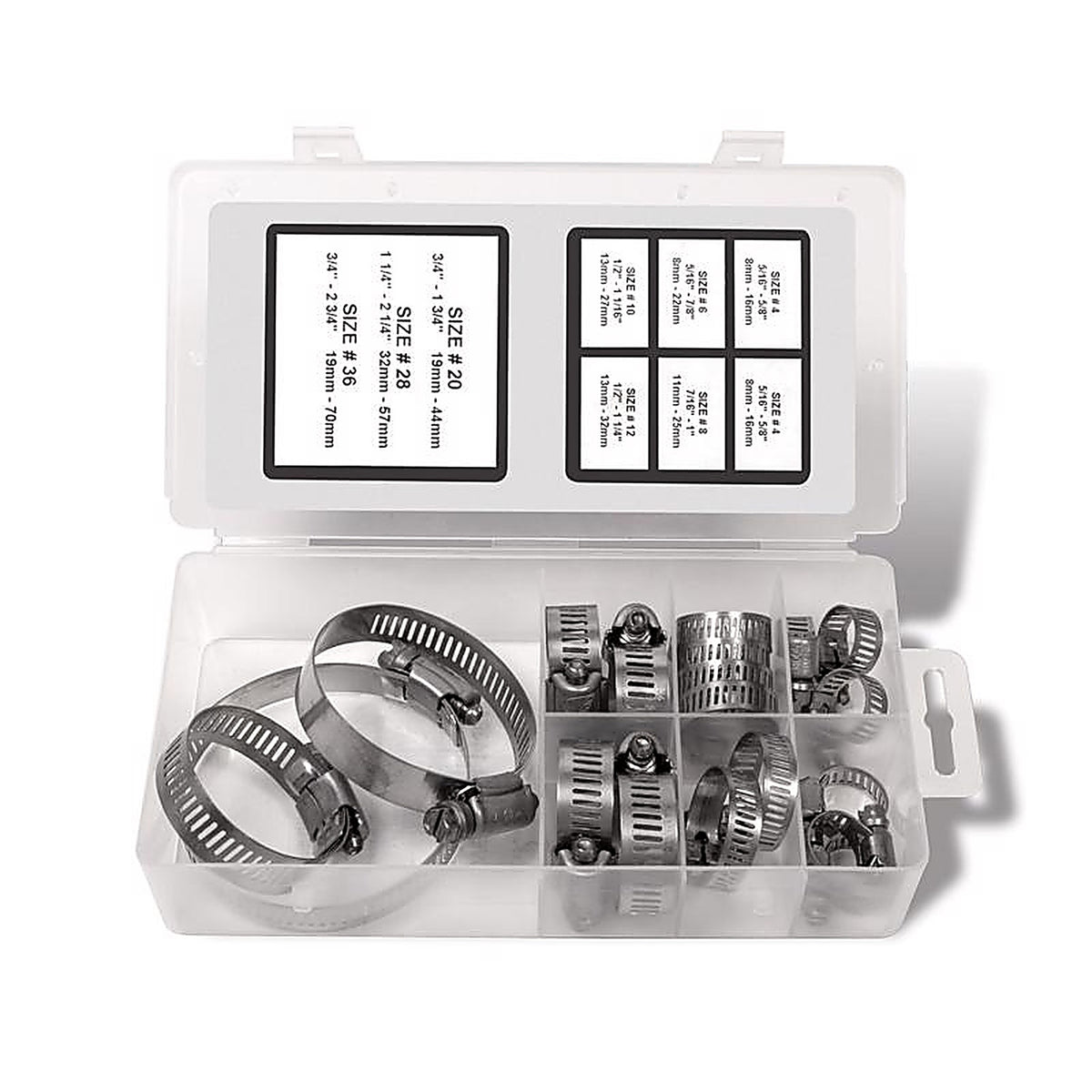 Ideal - 999044674051 - Tridon 5/16 In. 2-3/4 In. SAE 4 Feet SAE 6 Silver Hose Clamp Stainless Steel
