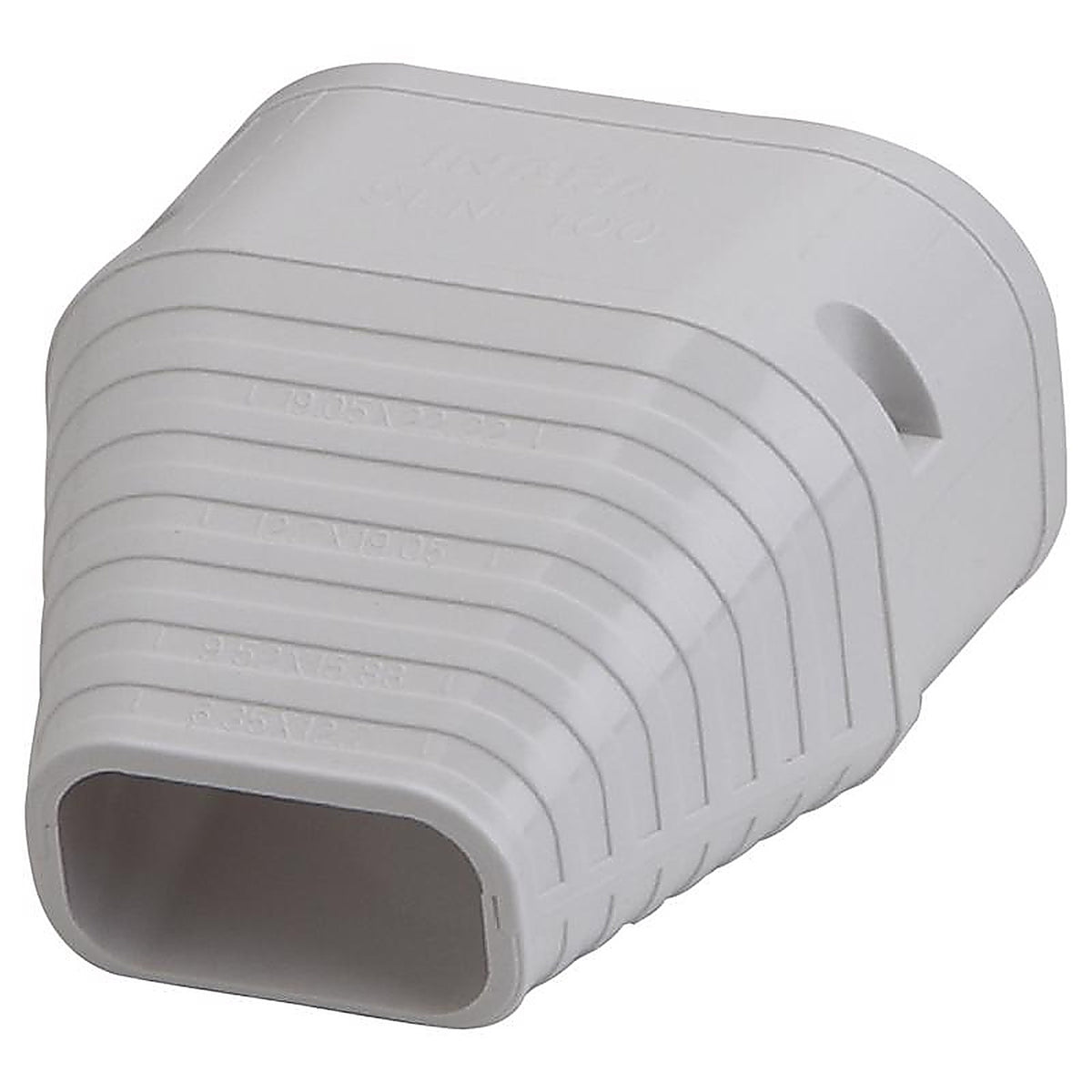 Slimduct - 86107 - Lineset Cover End Fitting 3.75 In. W White