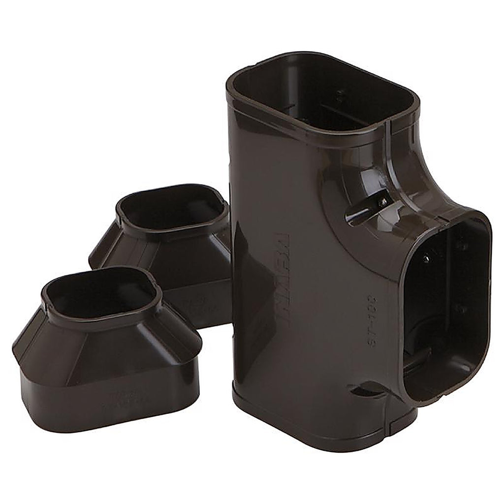 Slimduct - 85475 - Lineset Cover Tee 3.75 In. W Brown