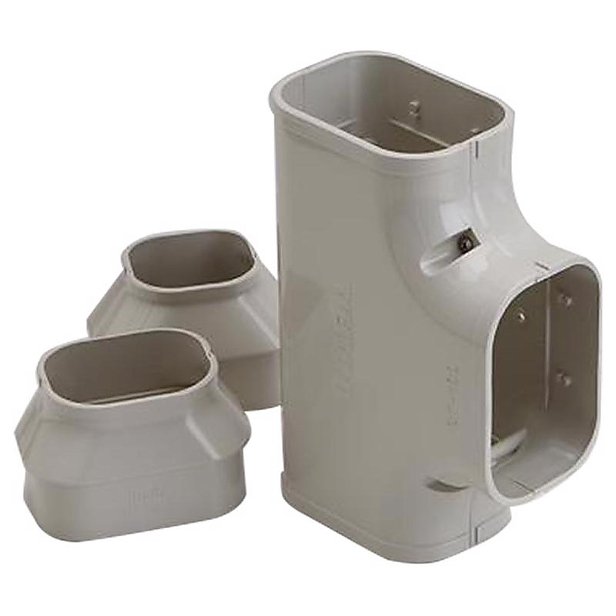 Slimduct - 86135 - Lineset Cover Tee 7.88 In. W X 3 In. H Ivory