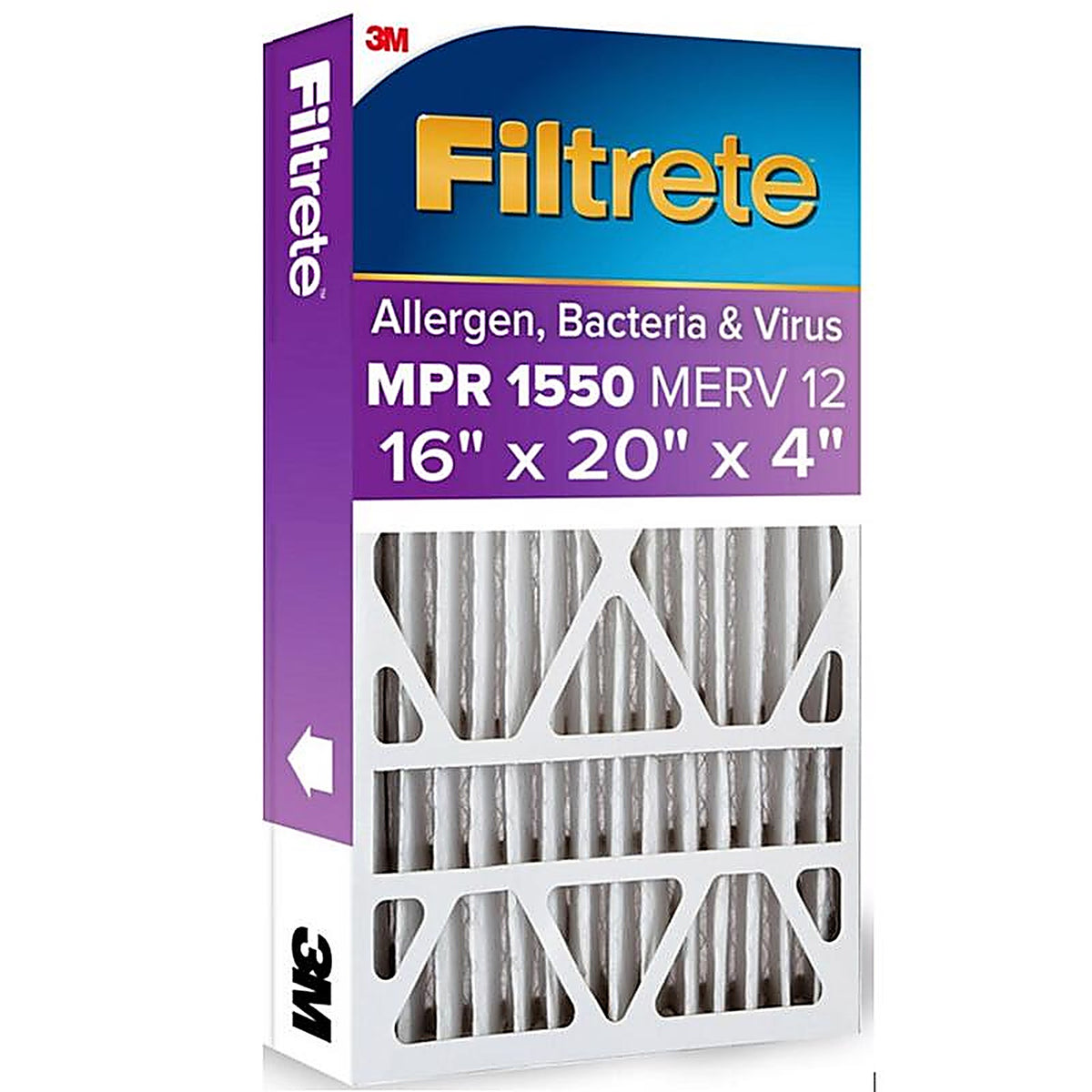 Filtrete - NDP00-4IN-2 - 16 In. W X 20 In. H X 4 In. Polypropylene 1550 Mpr Pleated Air Filter 1 Pack