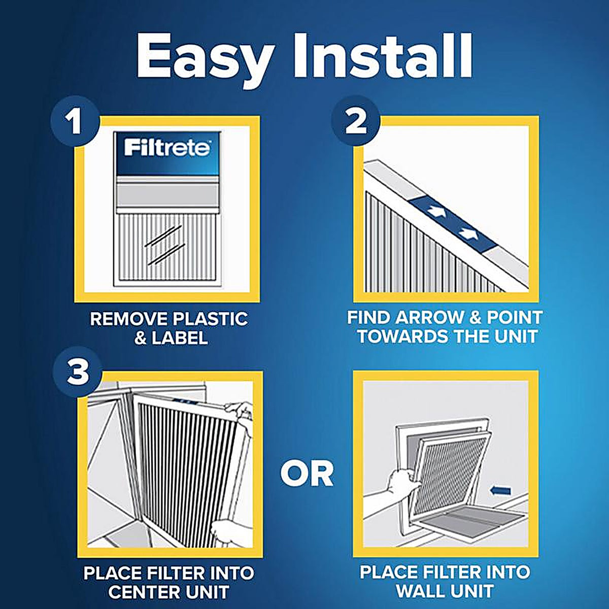 Filtrete - NADP01-2IN-4 - 16 In. W X 25 In. H X 2 In. Polypropylene 1000 Mpr Pleated Air Filter 1 Pack