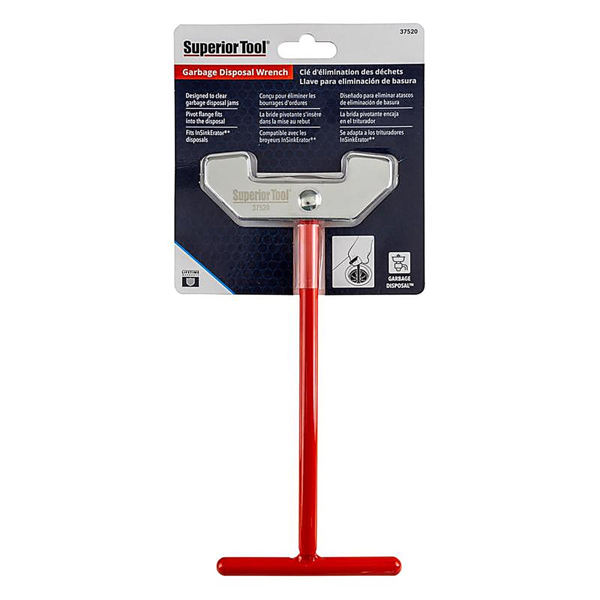Superior Tool - 37520 - Garbage Disposal Wrench Black/Red 1 Piece