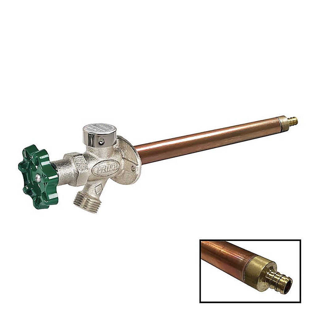 Prier - C-144X08 - 1/2 In. Crimp PEX In. Anti-Siphon Brass Freezeless Wall Hydrant