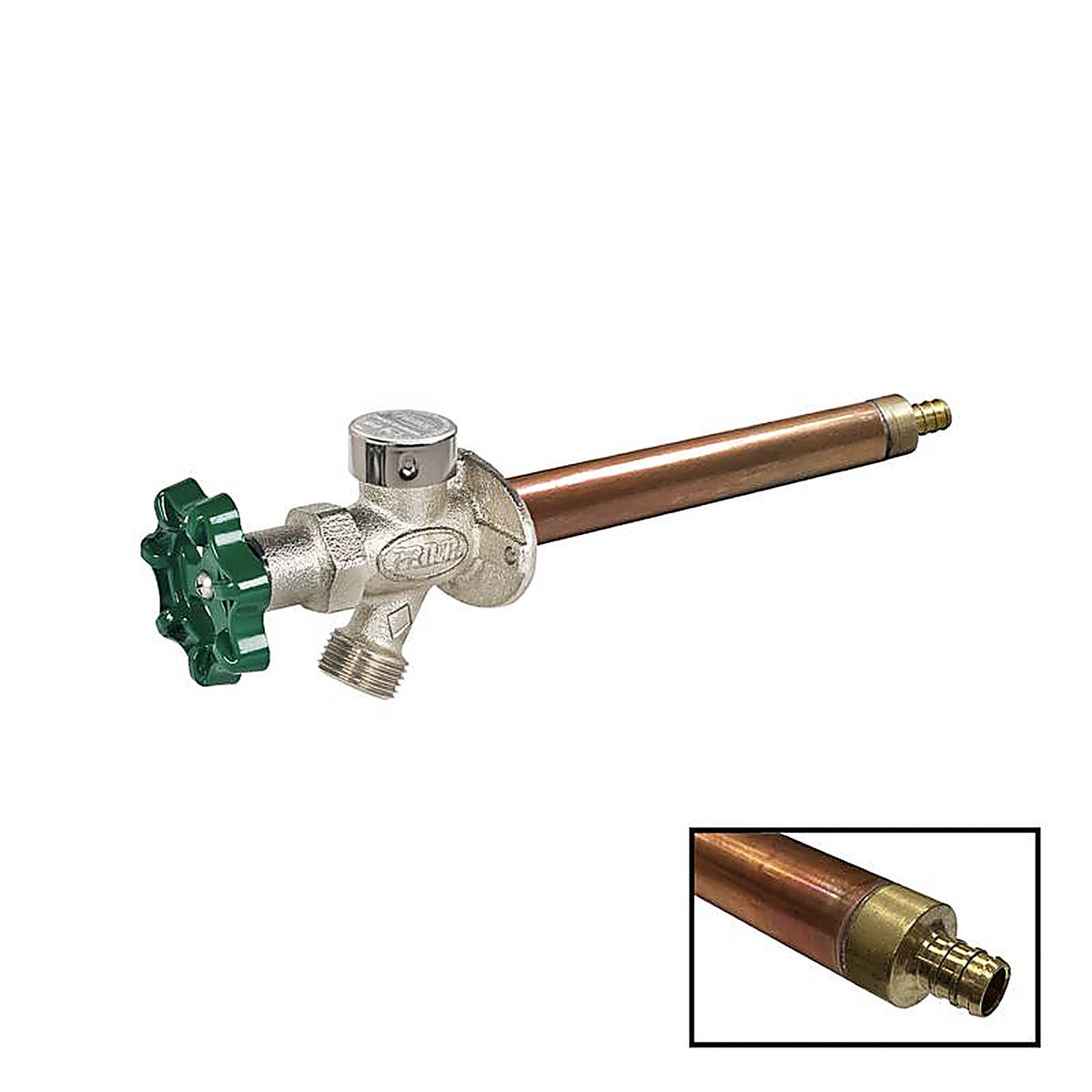Prier - C-144X06 - 1/2 In. Crimp PEX In. Anti-Siphon Brass Freezeless Wall Hydrant
