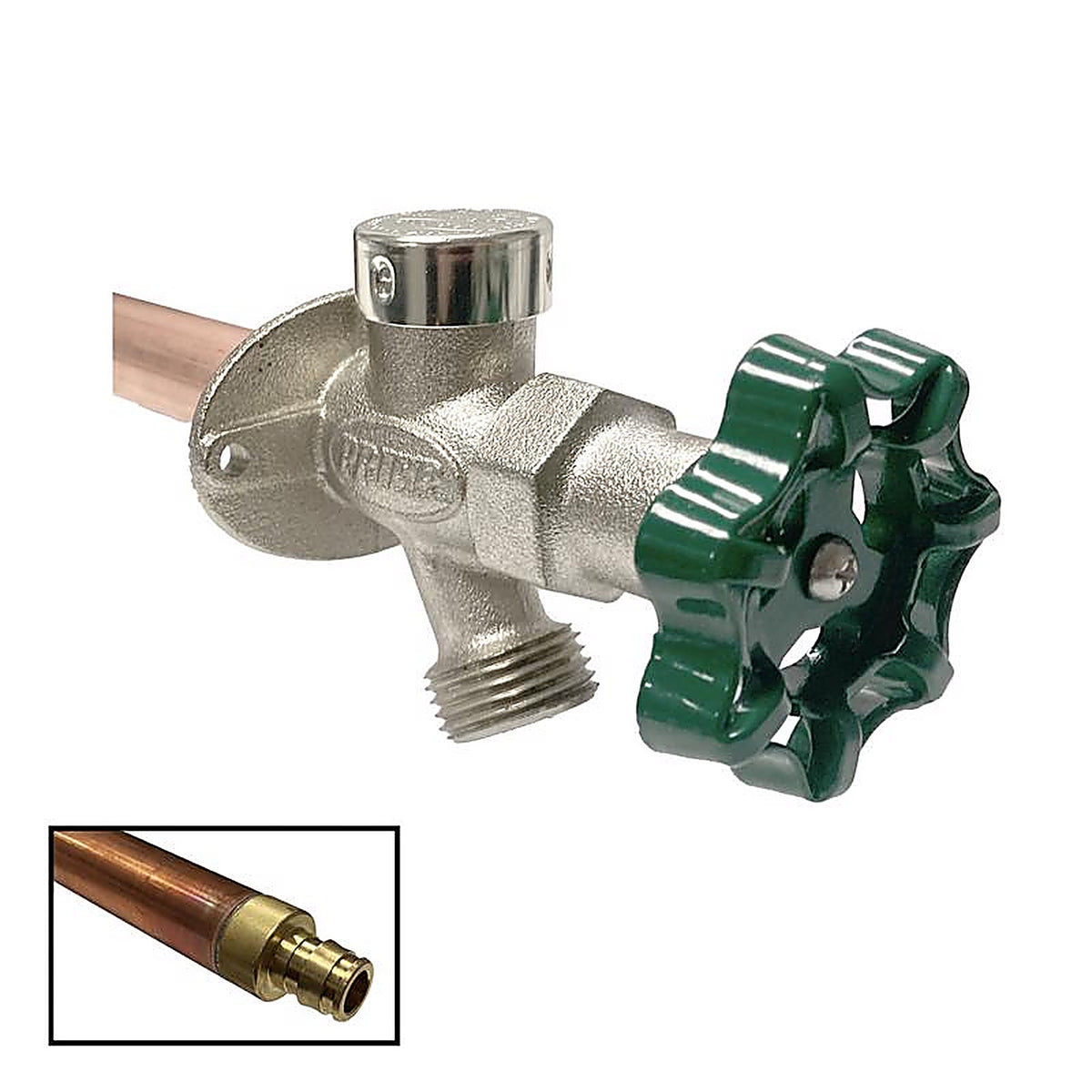 Prier - C-144W06 - 1/2 In. PEX In. Anti-Siphon Brass Freezeless Wall Hydrant