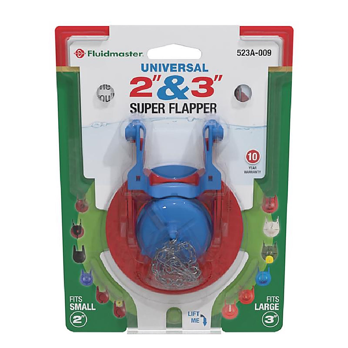 Fluidmaster - 523A-009-T4 - Super Flapper Adjustable Flapper Multicolored Plastic/Rubber for Universal