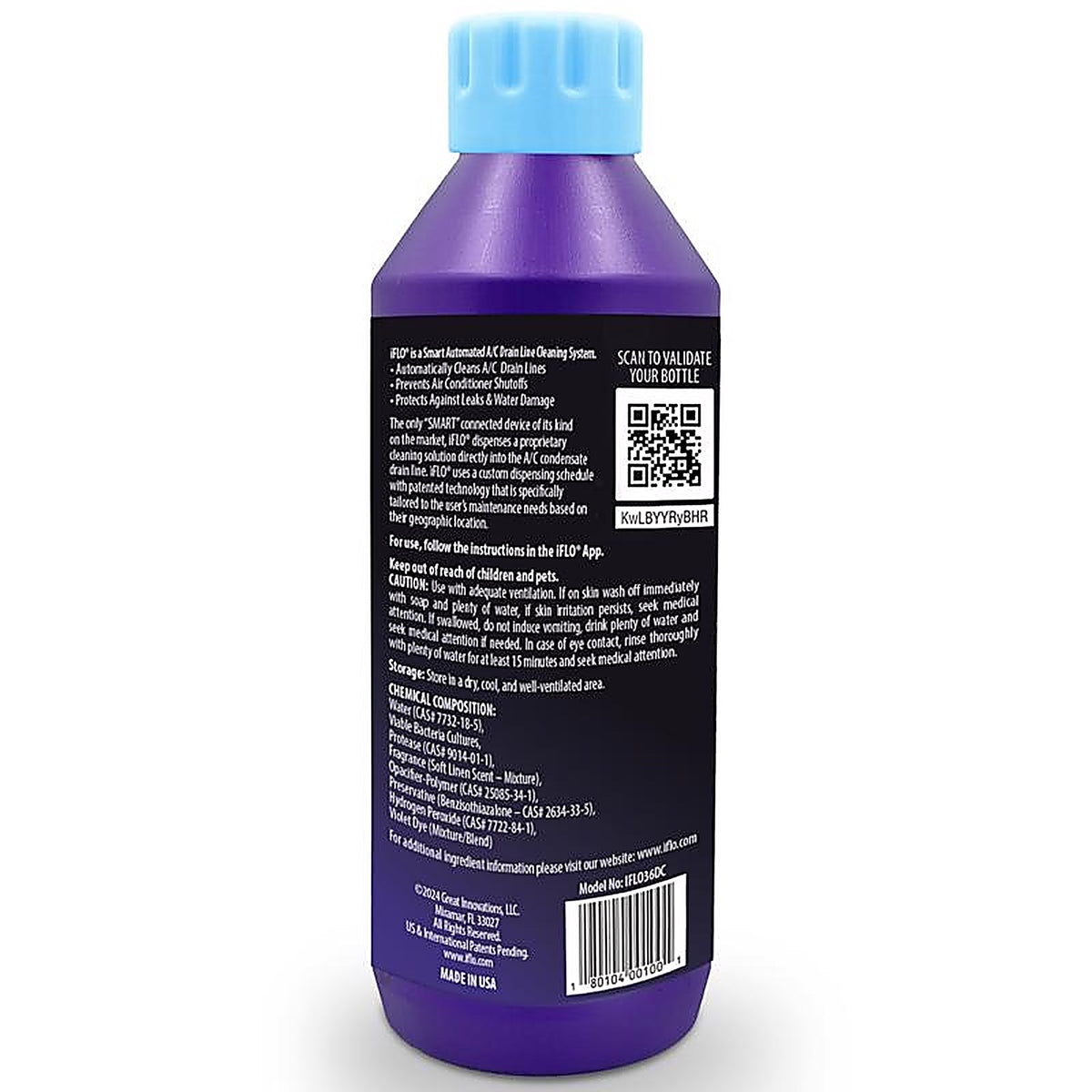 IFLO - IFLO36DC - Air Conditioner Line Cleaner 3 In. W X 10.5 In. H Blue