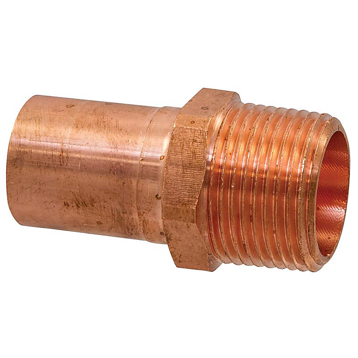 Nibco - 9033905PCU - 1/2 In. FTG X 1/2 In. D MIP Wrought Copper Adapter Coupling 1 Pack