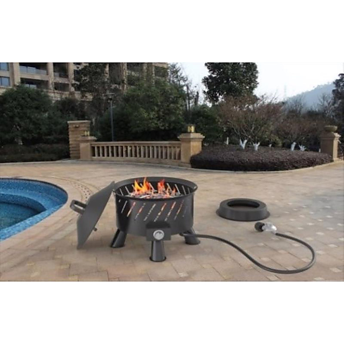 Living Accents - GFT-10834A - 22 In. W Steel Round Propane Fire Pit
