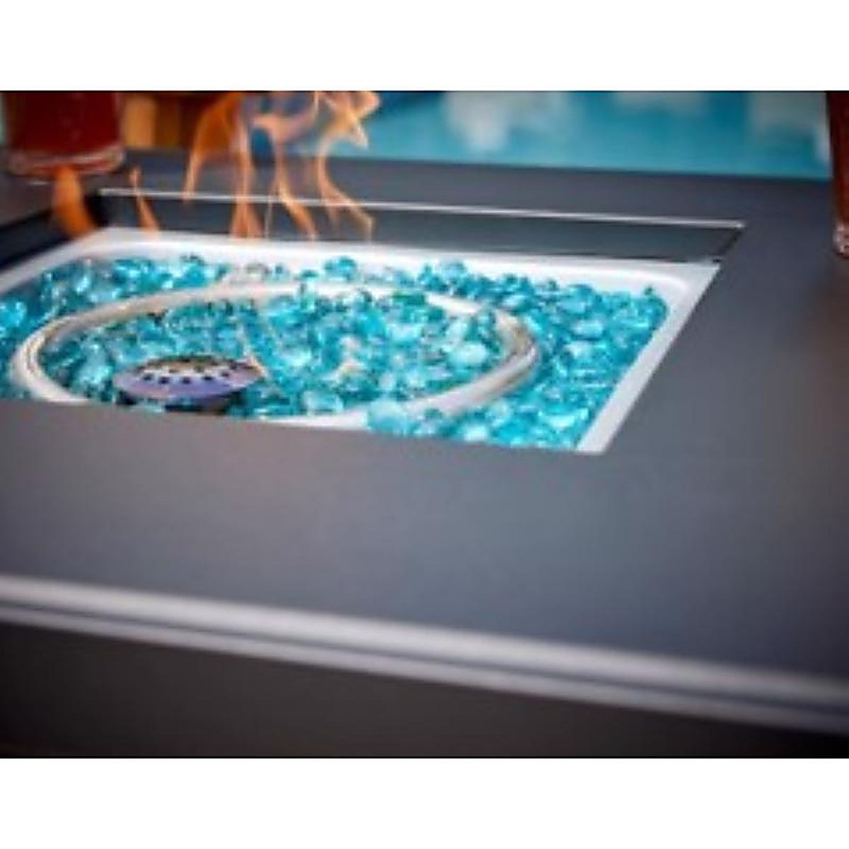 Living Accents - CDF-WMGB28-COL - 28 In. W Steel Square Propane Fire Pit