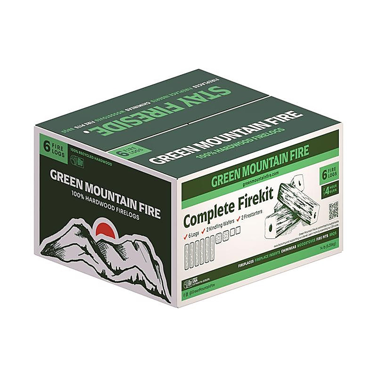 Green Mountain - GMF-6 - Natural Fire Log 4 Hr 6 Pack