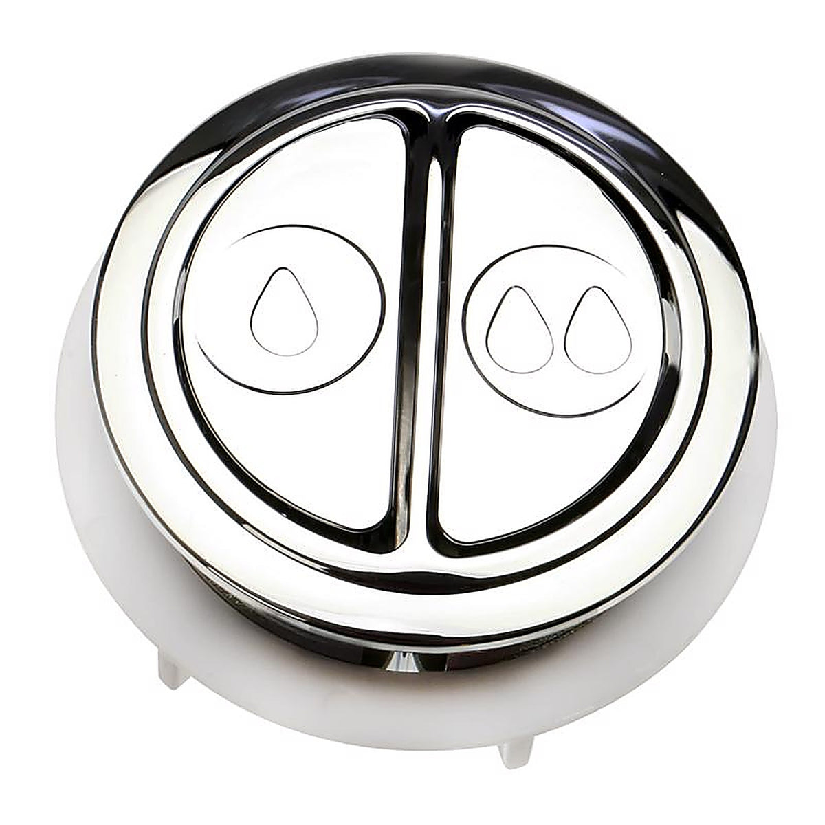Fluidmaster - 800P-001-P8 - Flush Lever - Push Button Silver/White Chrome