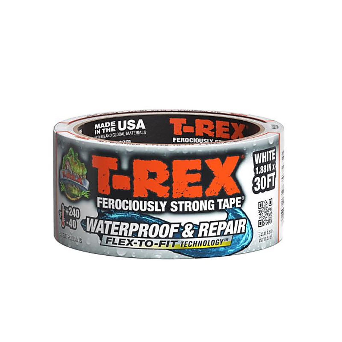 T-Rex - 243062 - 1.88 In. W X 10 Yd L White Waterproof Repair Tape