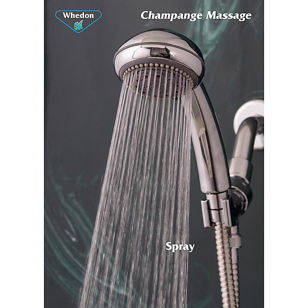 Whedon - AFP62C-N - Champagne Massage Brushed Nickel Plastic 5 Settings Handheld Showerhead 2 GPM