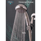 Whedon - AFP62C-N - Champagne Massage Brushed Nickel Plastic 5 Settings Handheld Showerhead 2 GPM