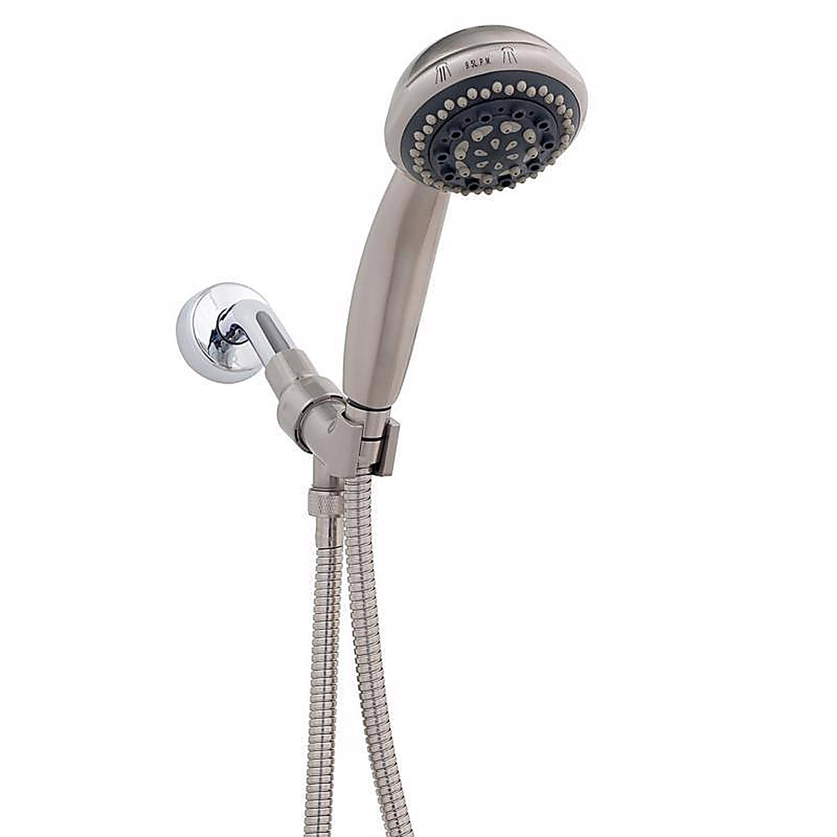 Whedon - AFR62C-N - Rainbow Massage Brushed Nickel Plastic 7 Settings Handheld Showerhead 2 GPM