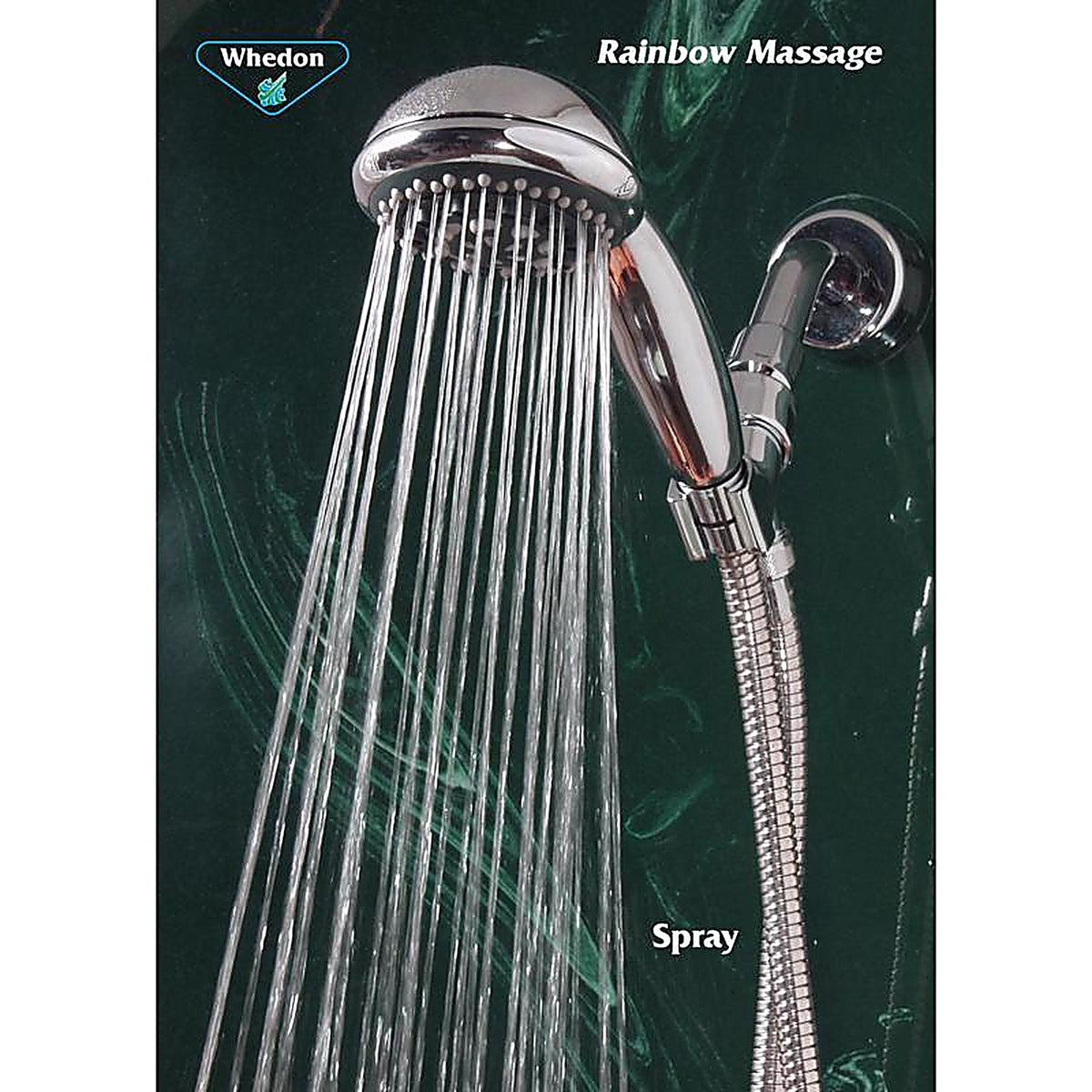 Whedon - AFR62C-N - Rainbow Massage Brushed Nickel Plastic 7 Settings Handheld Showerhead 2 GPM