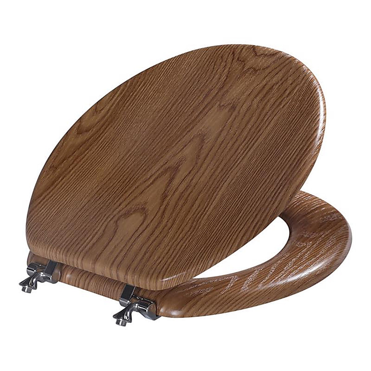 OakBrook - MD001-PVC-XP - Collection Sheridan Round Oak Wood Toilet Seat