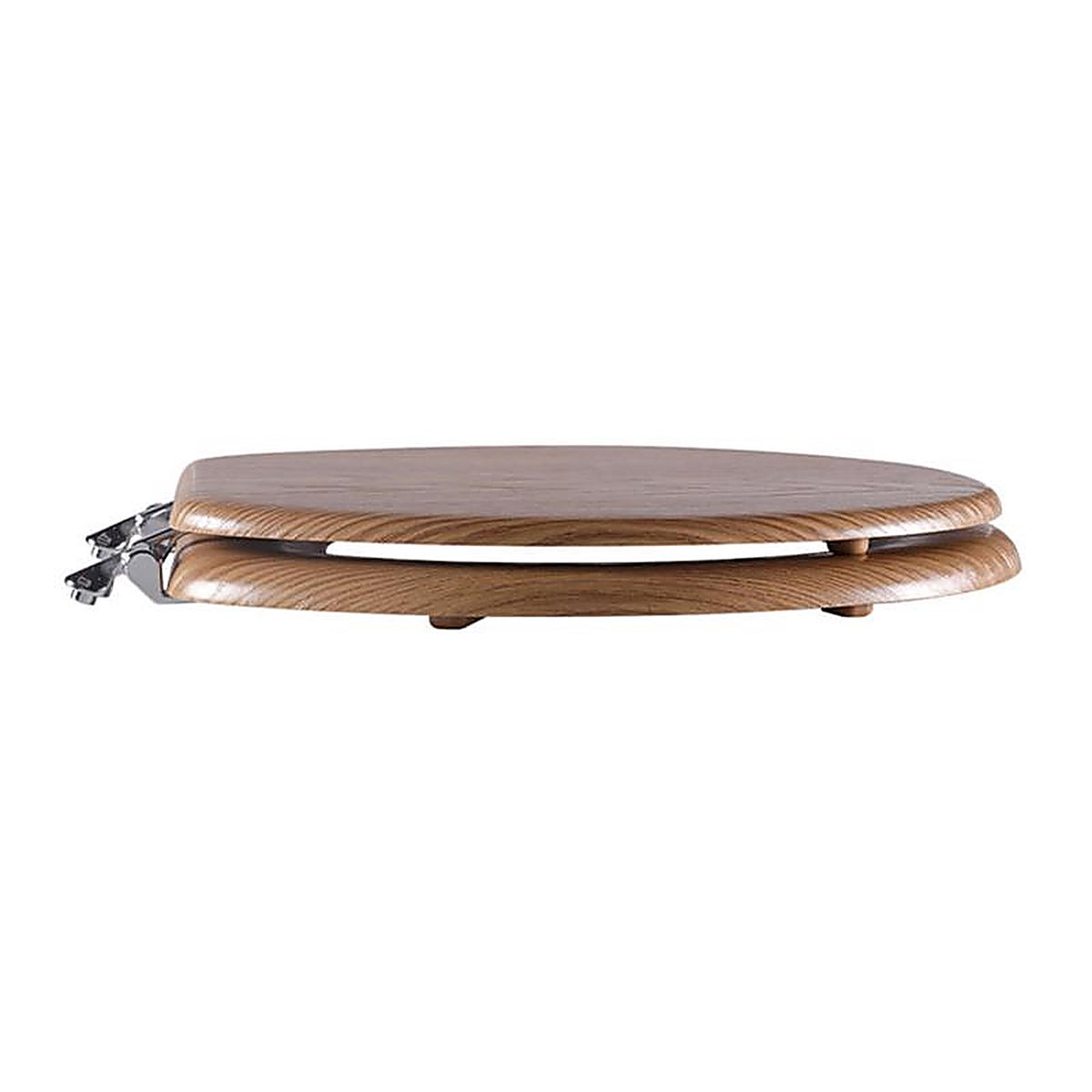 OakBrook - MD001-PVC-XP - Collection Sheridan Round Oak Wood Toilet Seat
