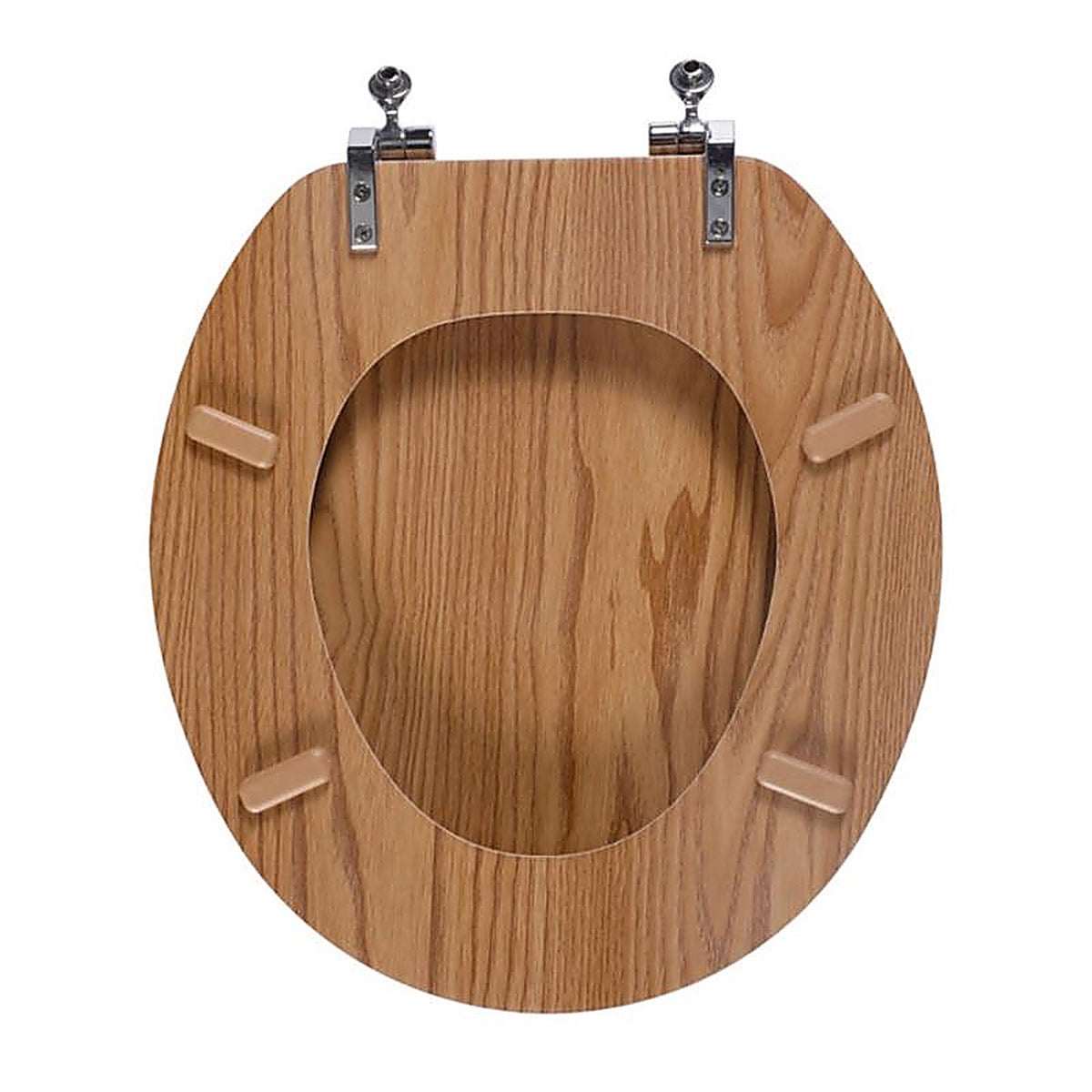 OakBrook - MD001-PVC-XP - Collection Sheridan Round Oak Wood Toilet Seat