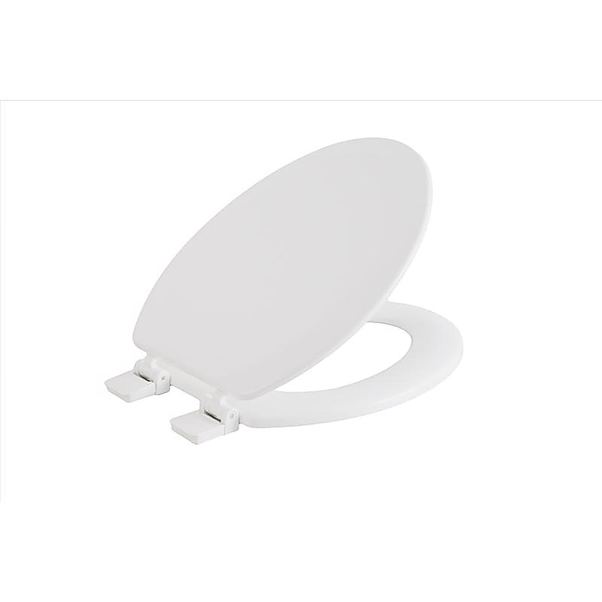 OakBrook - MD014-FG - Collection Laurel Elongated White Wood Toilet Seat