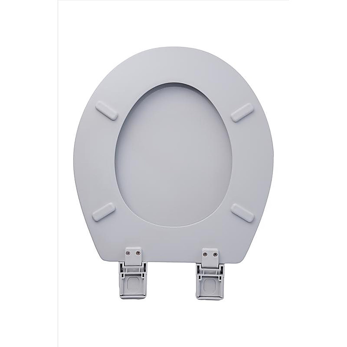 OakBrook - MD013-FG-SILVER - Collection Laurel Round Silver Wood Toilet Seat