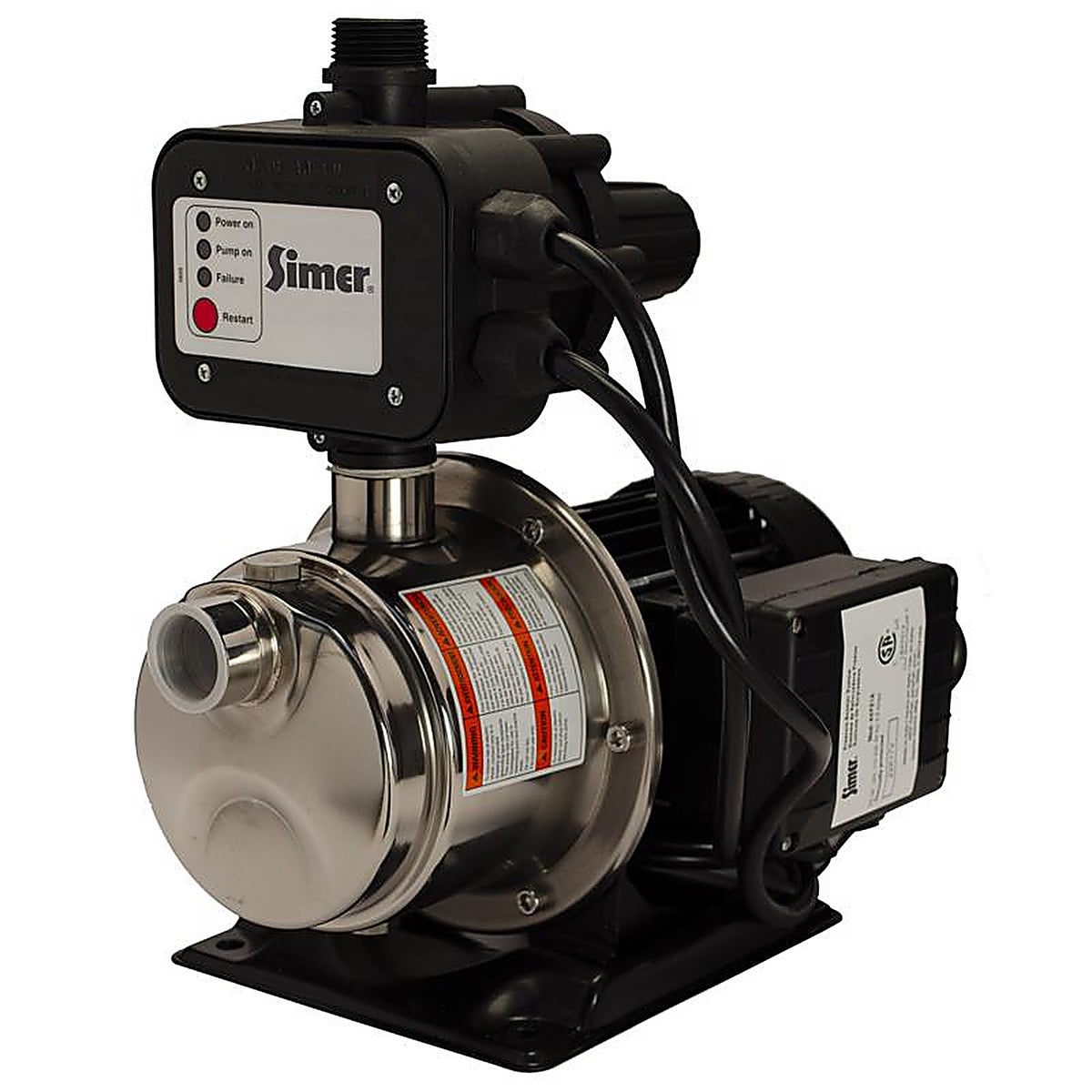 Simer - 4075SS - 3/4 HP 1440 GPH Stainless Steel Booster Pump