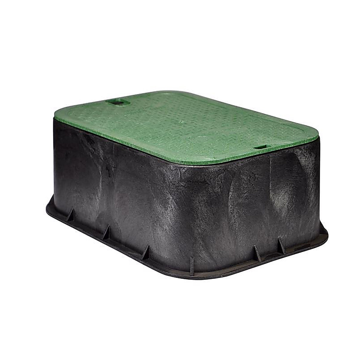 NDS - 115 - 21.75 In. W X 6.75 In. H Rectangular Valve Box with Cover Black/Green